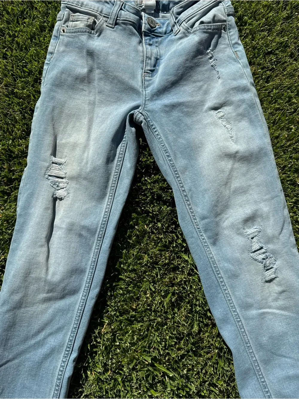 Light Blue Distressed Girl’s Jeans